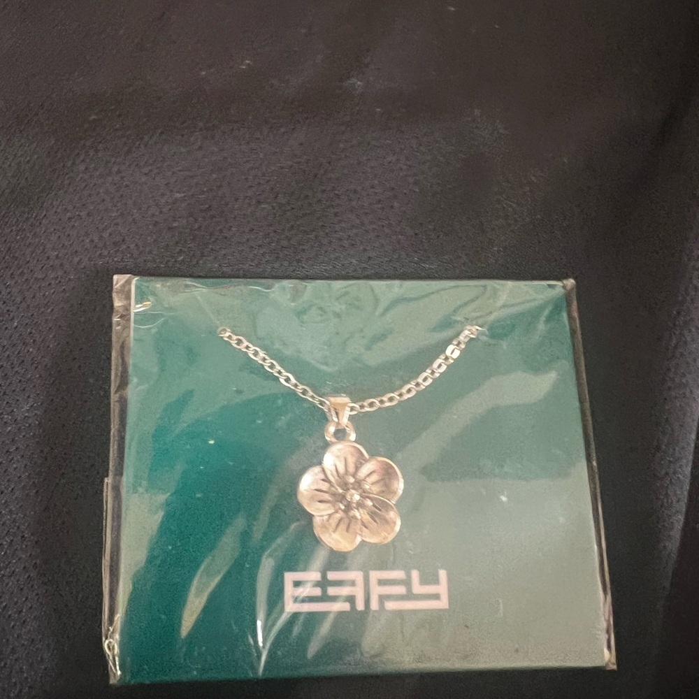 Effy Silver Floral Pendant Necklace